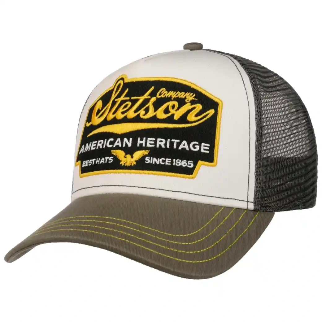 Stetson Trucker Cap American Heritage Olive/White-1