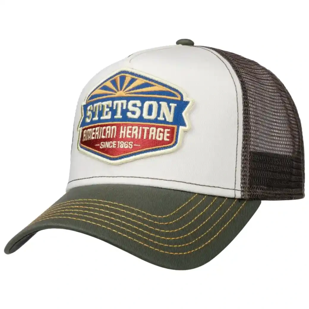 Stetson Trucker Cap Sun Green/White-1