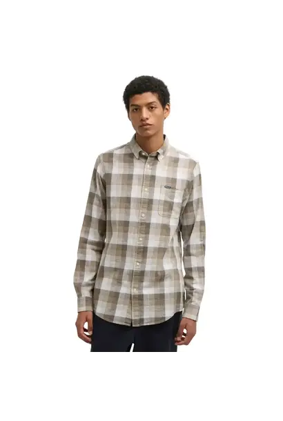 Barbour Hillroad Tailored Long-Sleeved Shirt Stone