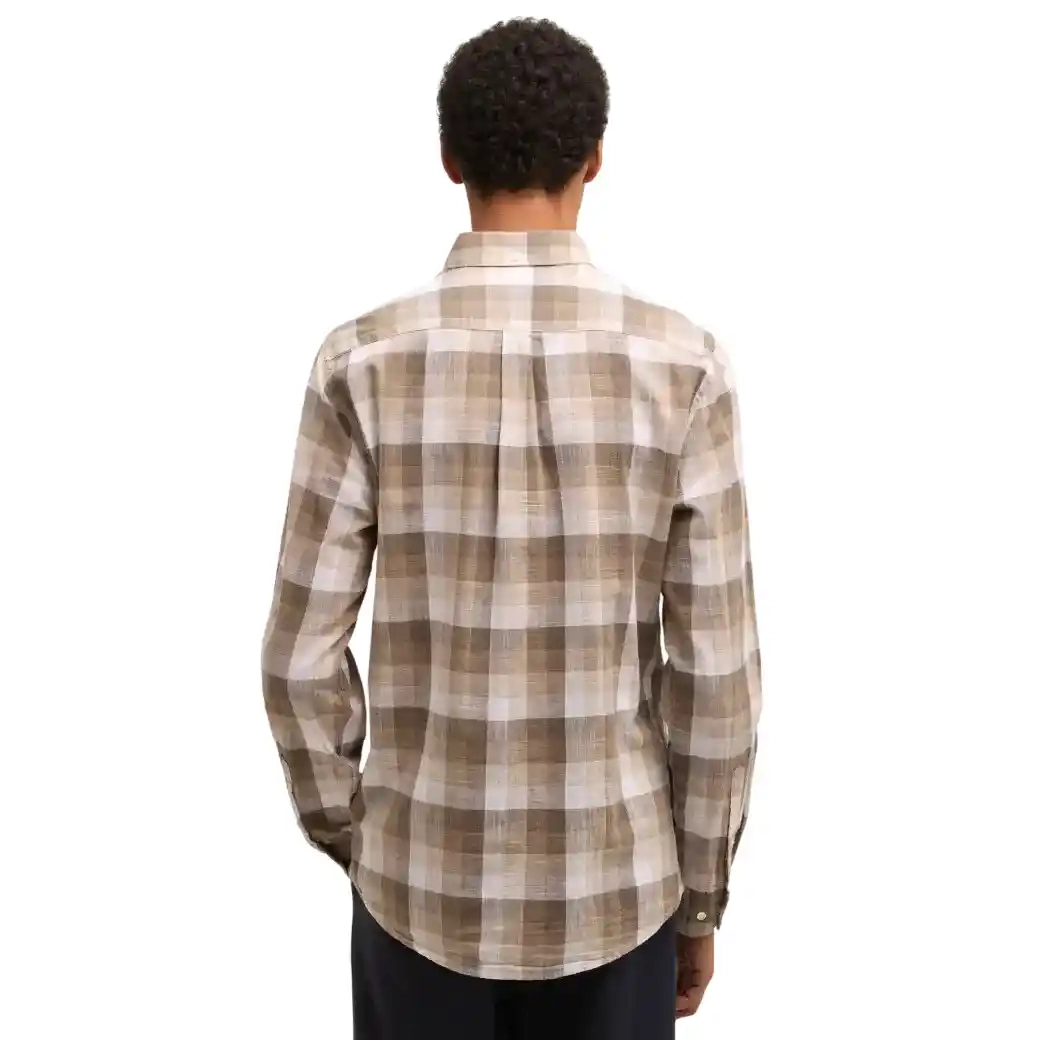 Barbour Hillroad Tailored Long-Sleeved Shirt Stone-3