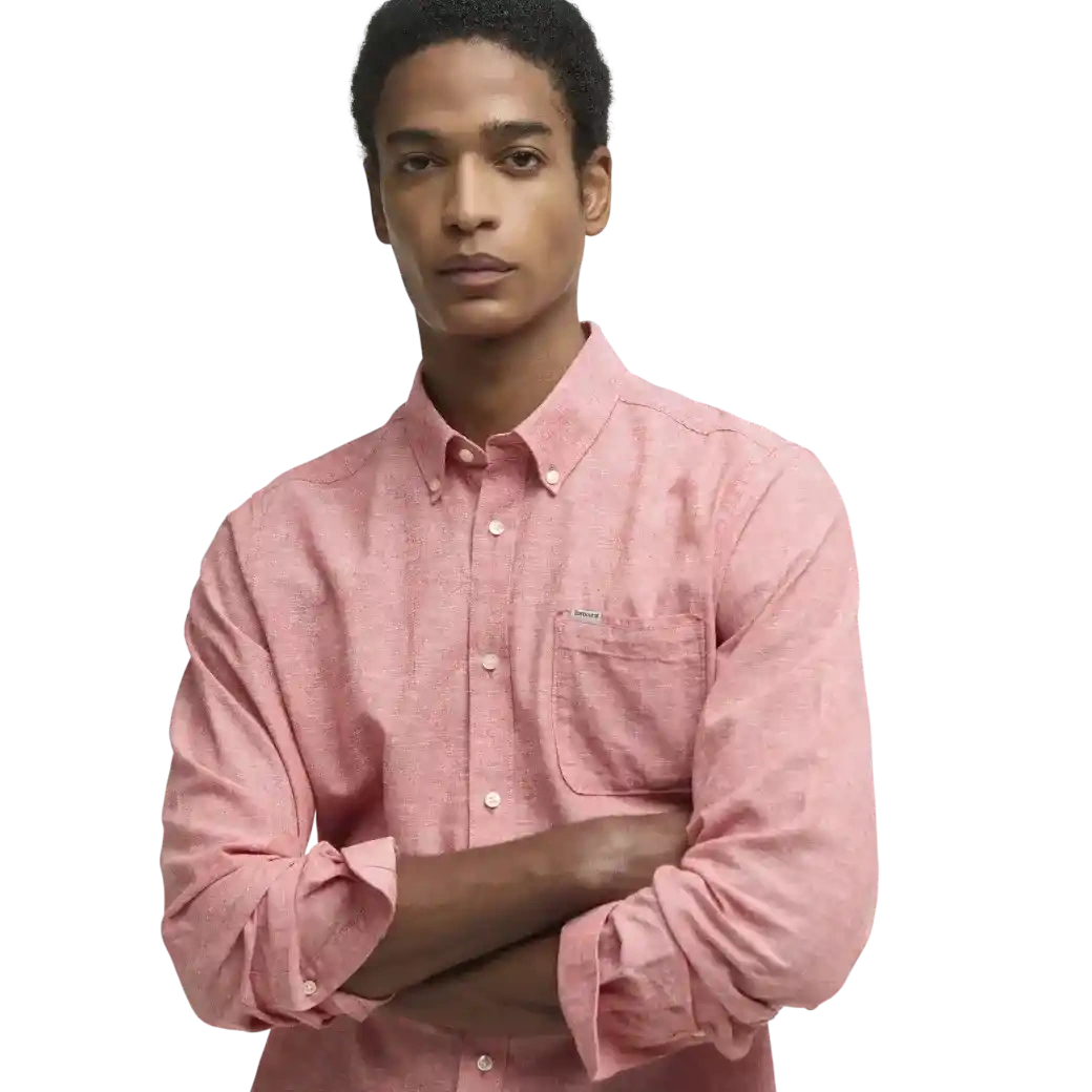 Barbour Nelson Tailored Long-Sleeved Shirt Red-4