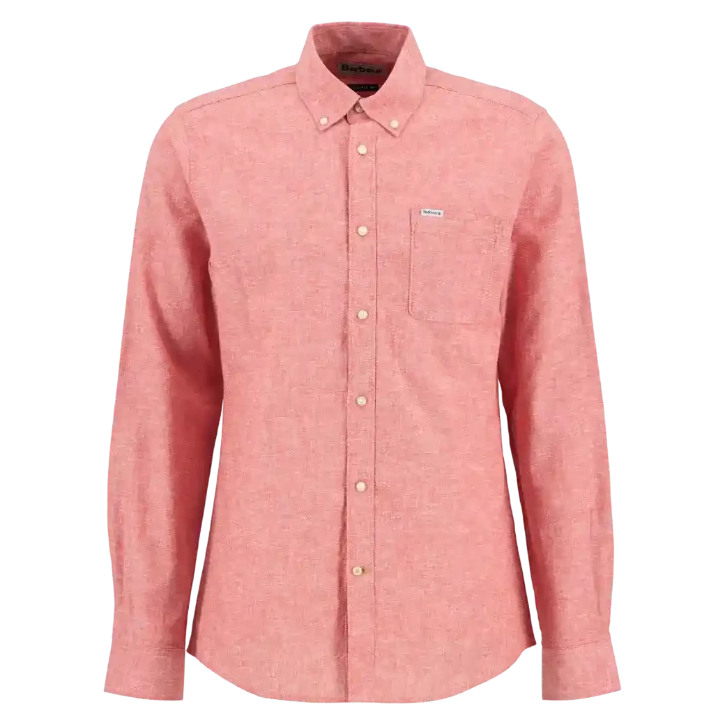 Barbour Nelson Tailored Long-Sleeved Shirt Red-5