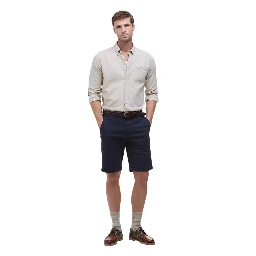 Barbour Nelson Tailored Shirt Stone-2
