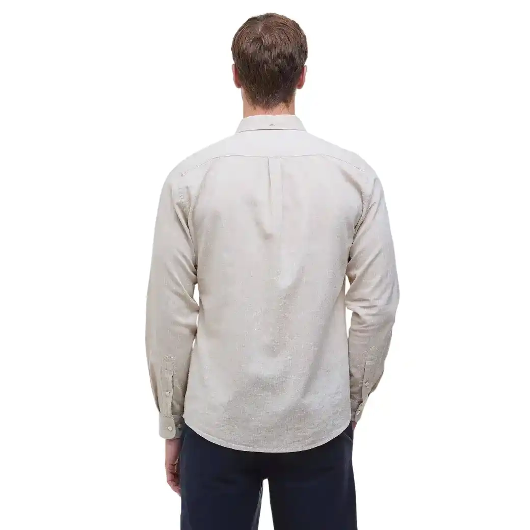 Barbour Nelson Tailored Shirt Stone-3