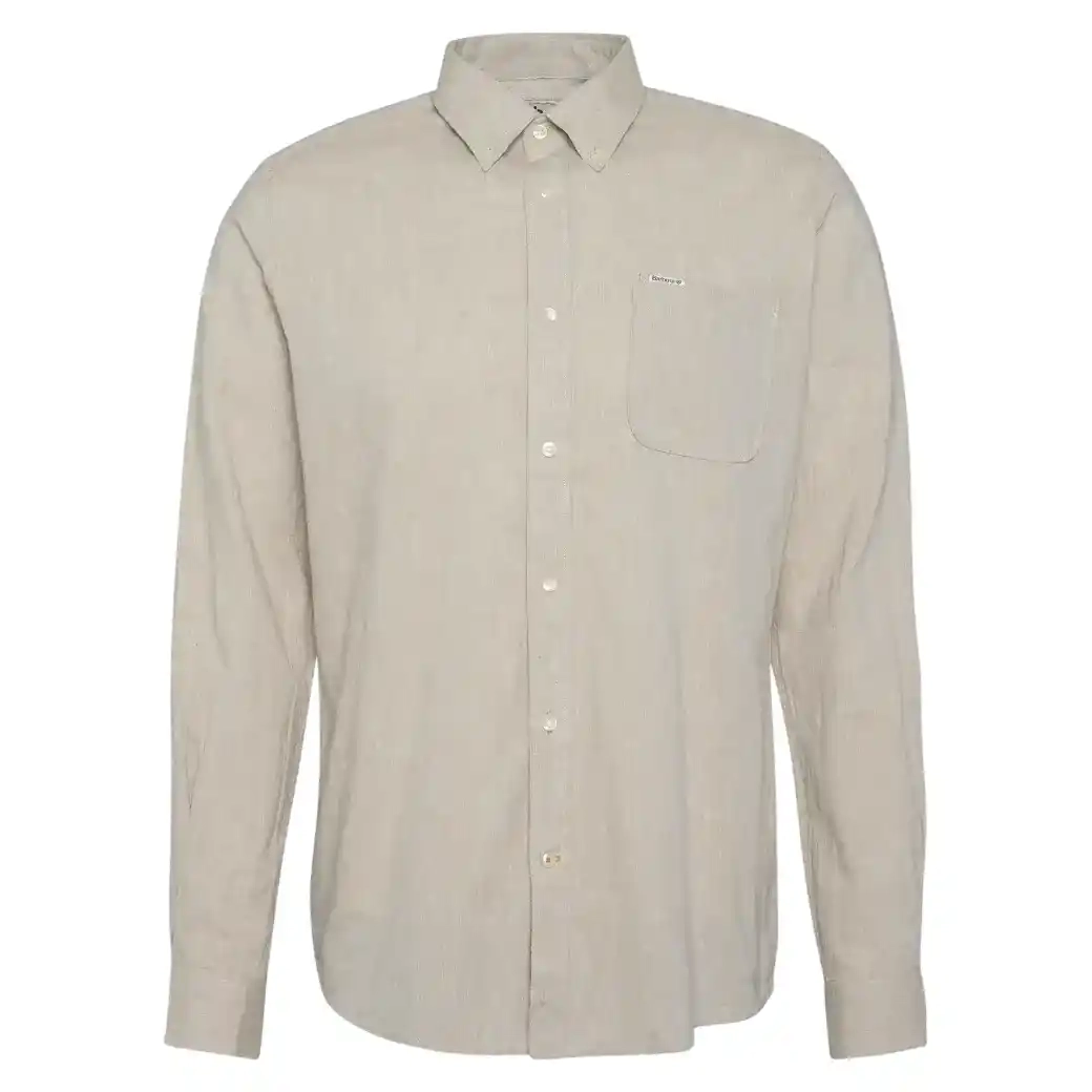 Barbour Nelson Tailored Shirt Stone-6