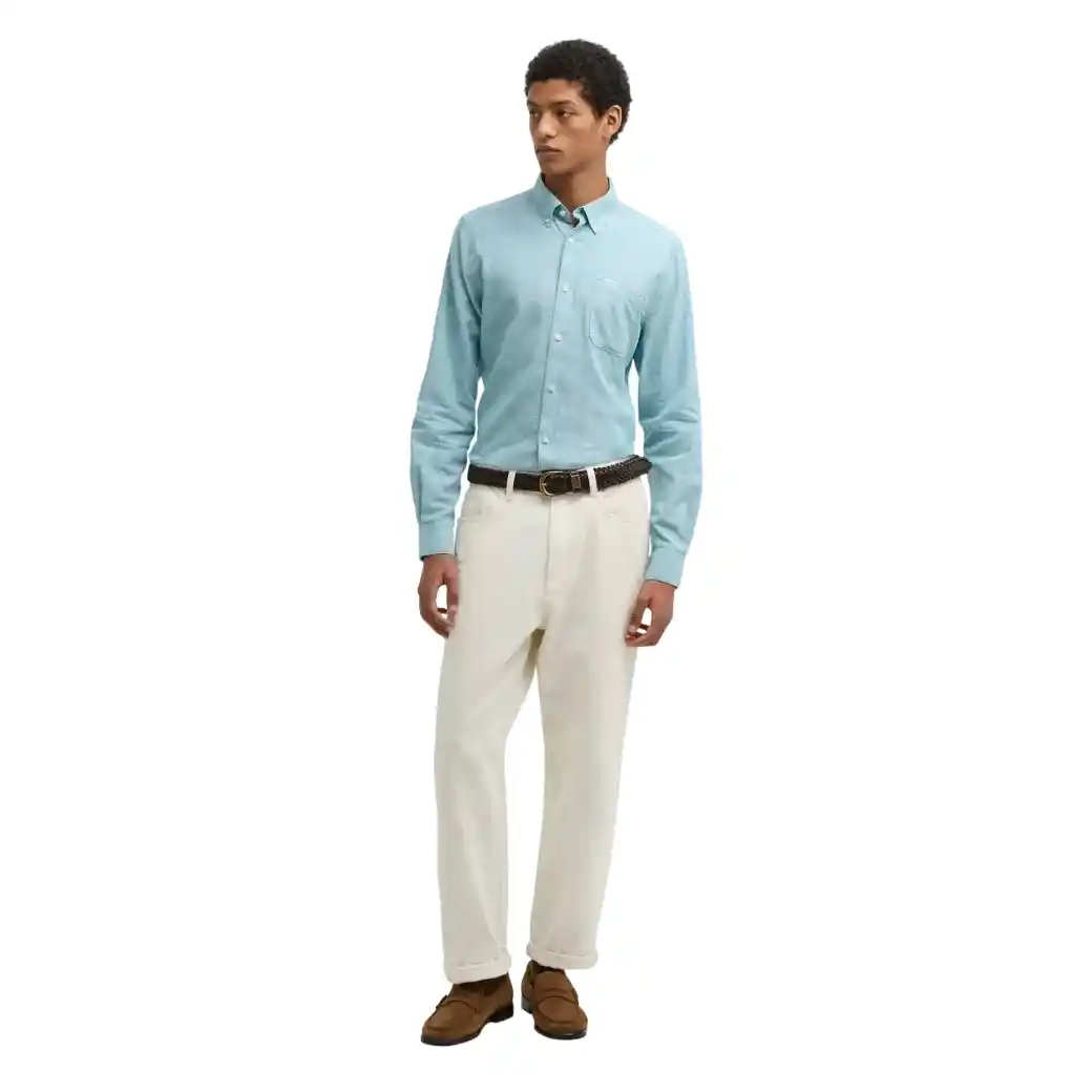Barbour Nelson Tailored Fit Shirt Light Teal-2