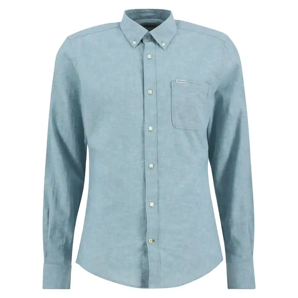 Barbour Nelson Tailored Fit Shirt Light Teal-5