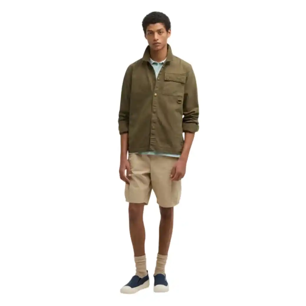 Barbour Declan Patch Overshirt Ivy Green-2