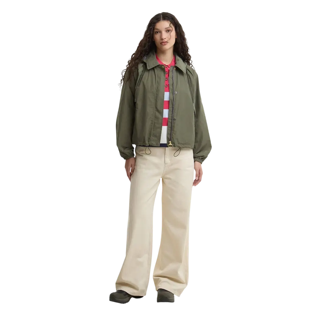 Barbour Paul Smith Loves Barbour Broomhill Showerproof Jacket Dusky Khaki/Navy/White Gingham-2