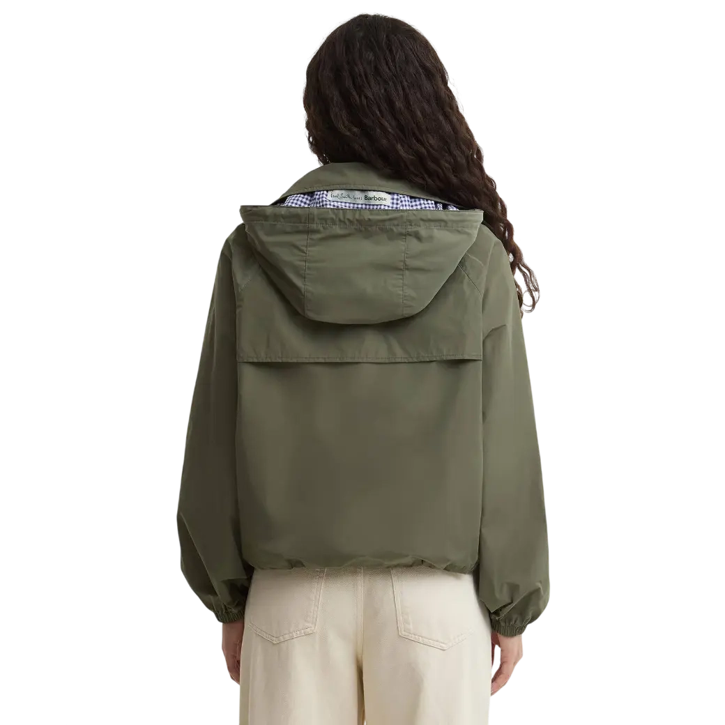 Barbour Paul Smith Loves Barbour Broomhill Showerproof Jacket Dusky Khaki/Navy/White Gingham-3