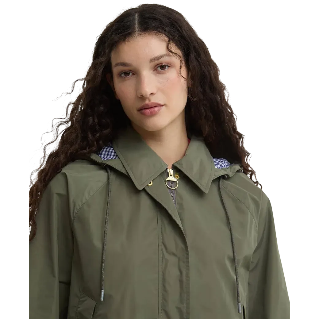 Barbour Paul Smith Loves Barbour Broomhill Showerproof Jacket Dusky Khaki/Navy/White Gingham-4