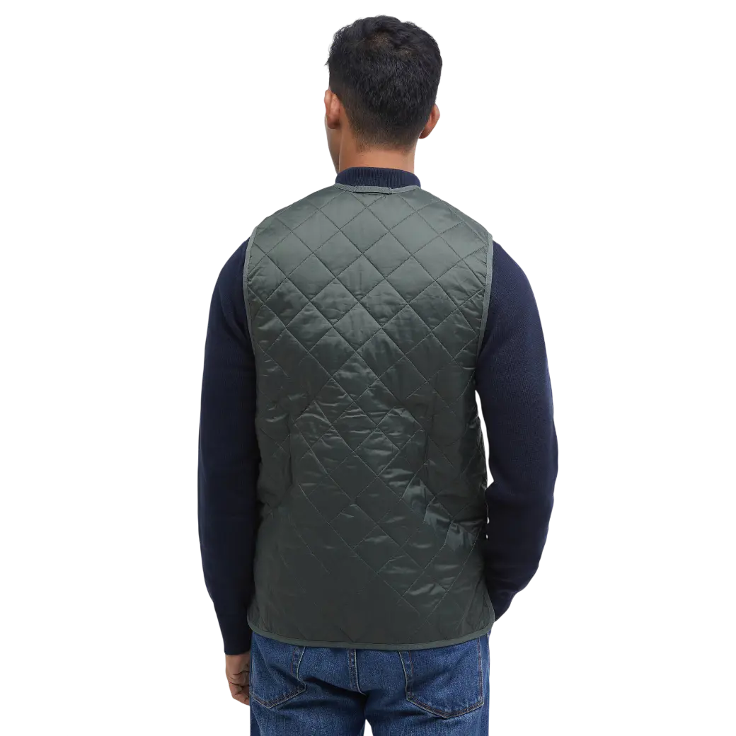 Barbour Quilted Waistcoat/Zip-In Liner Olive/Classic-3