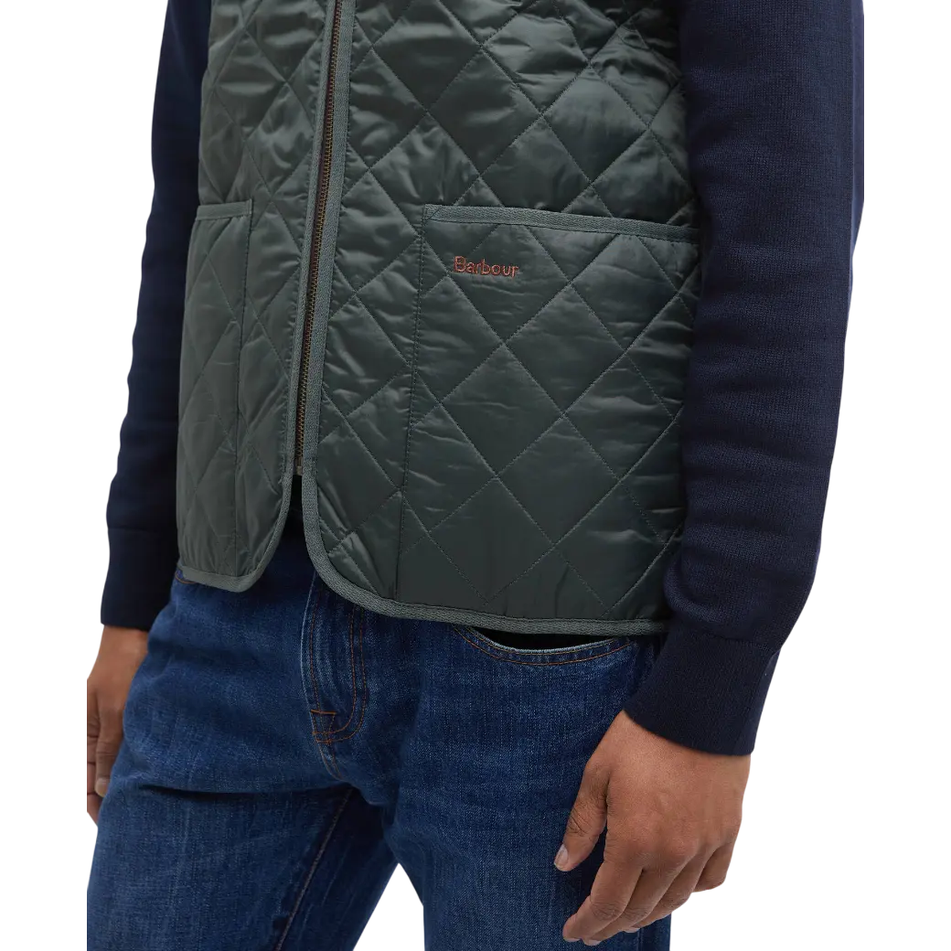 Barbour Quilted Waistcoat/Zip-In Liner Olive/Classic-5
