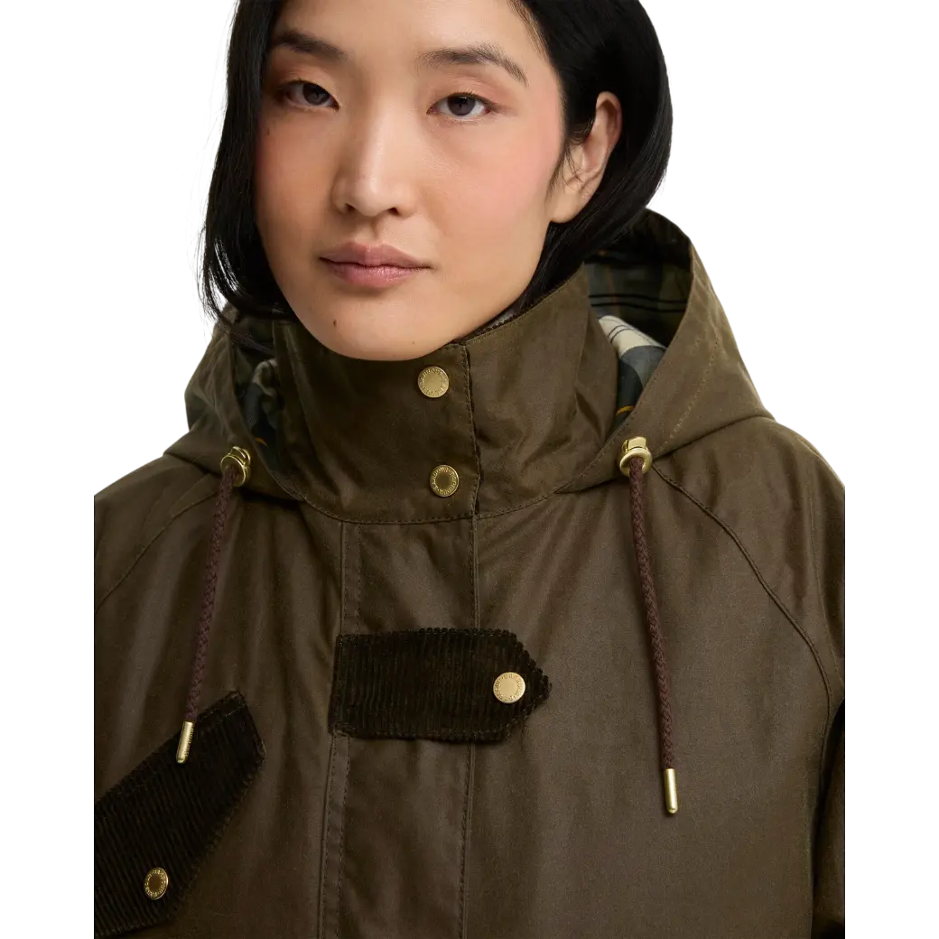 Barbour Willowmere Waxed Jacket Beech/Ancient-4