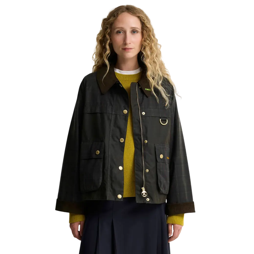 Barbour Tartan Reimagined IconsTartan Spey Waxed Jacket Classic Tartan/Olive-1