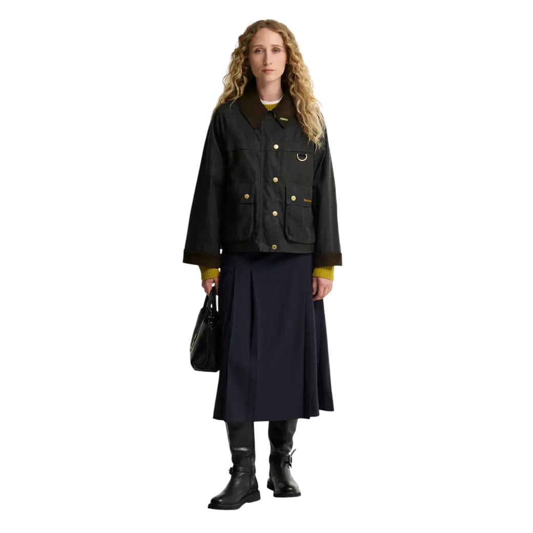 Barbour Tartan Reimagined IconsTartan Spey Waxed Jacket Classic Tartan/Olive-2