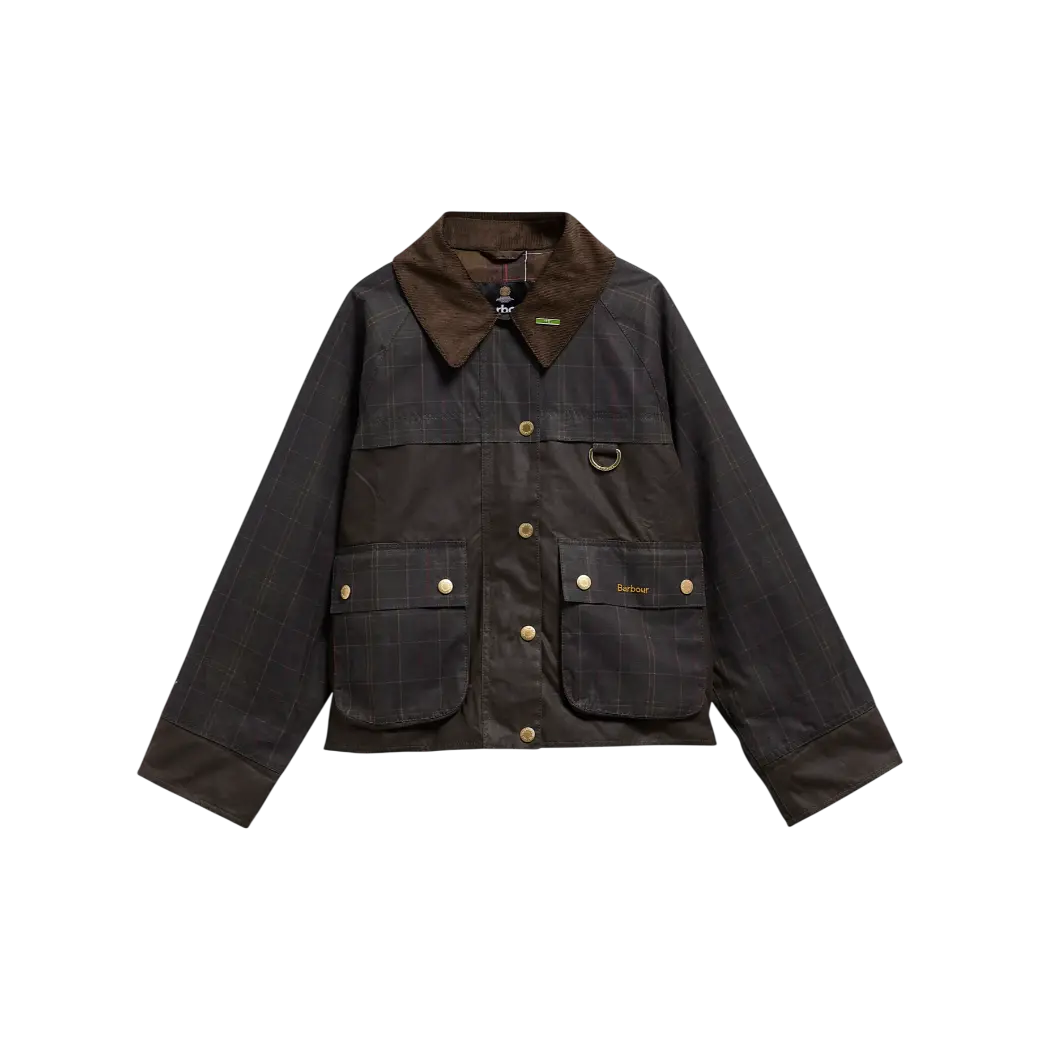 Barbour Tartan Reimagined IconsTartan Spey Waxed Jacket Classic Tartan/Olive-6