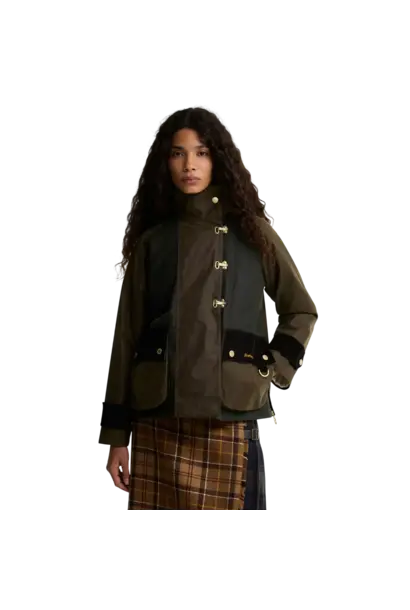 Barbour Hazelwood Wax Jacket Beech/Fern/Mixed Tartan