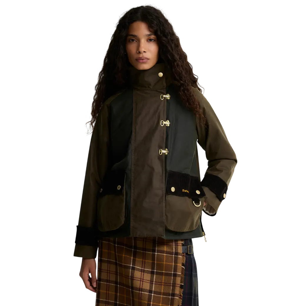 Barbour Hazelwood Wax Jacket Beech/Fern/Mixed Tartan-1
