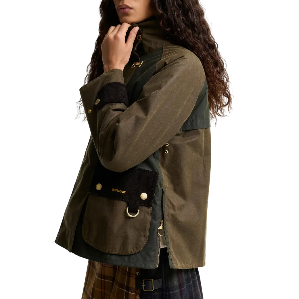 Barbour Hazelwood Wax Jacket Beech/Fern/Mixed Tartan-5