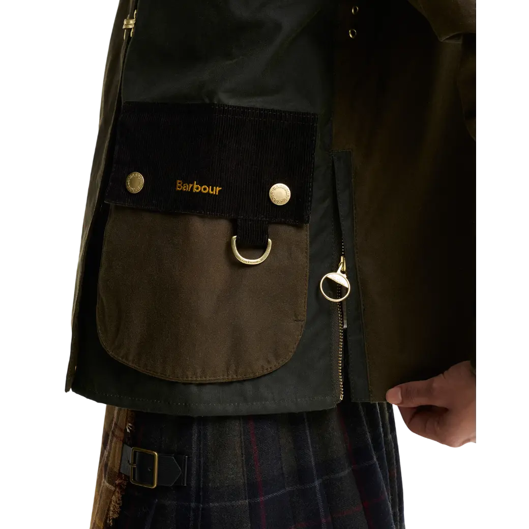 Barbour Hazelwood Wax Jacket Beech/Fern/Mixed Tartan-7