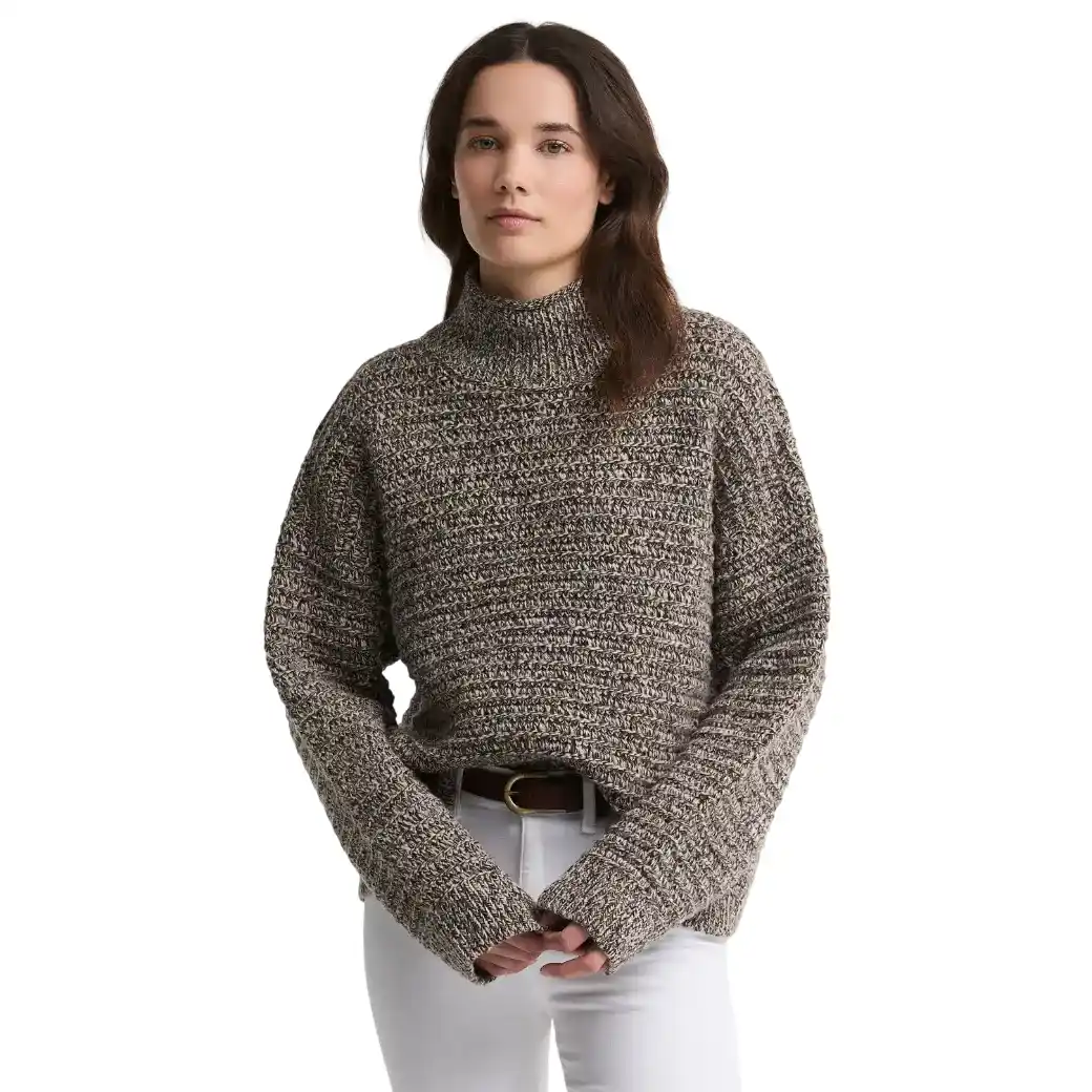 Barbour Rosamund Funnel Neck Jumper Oat-1