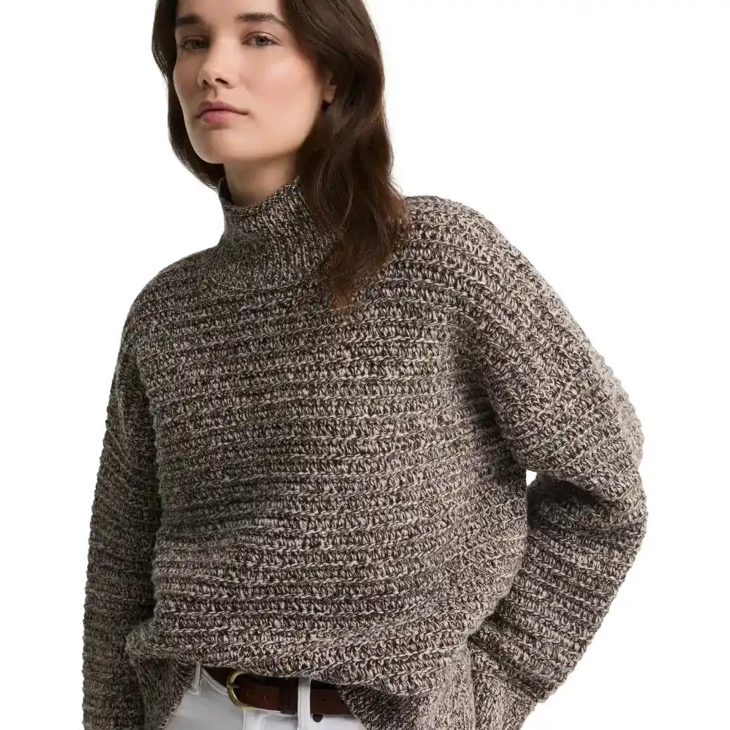 Barbour Rosamund Funnel Neck Jumper Oat-4