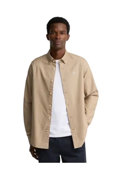 Barbour Oxford Tailored Long-Sleeved Shirt Washed Stone