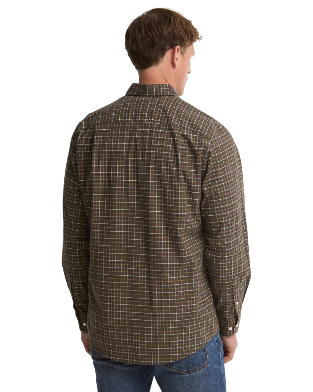 Barbour Alderwood Tattersall Long-Sleeved Shirt Olive-3