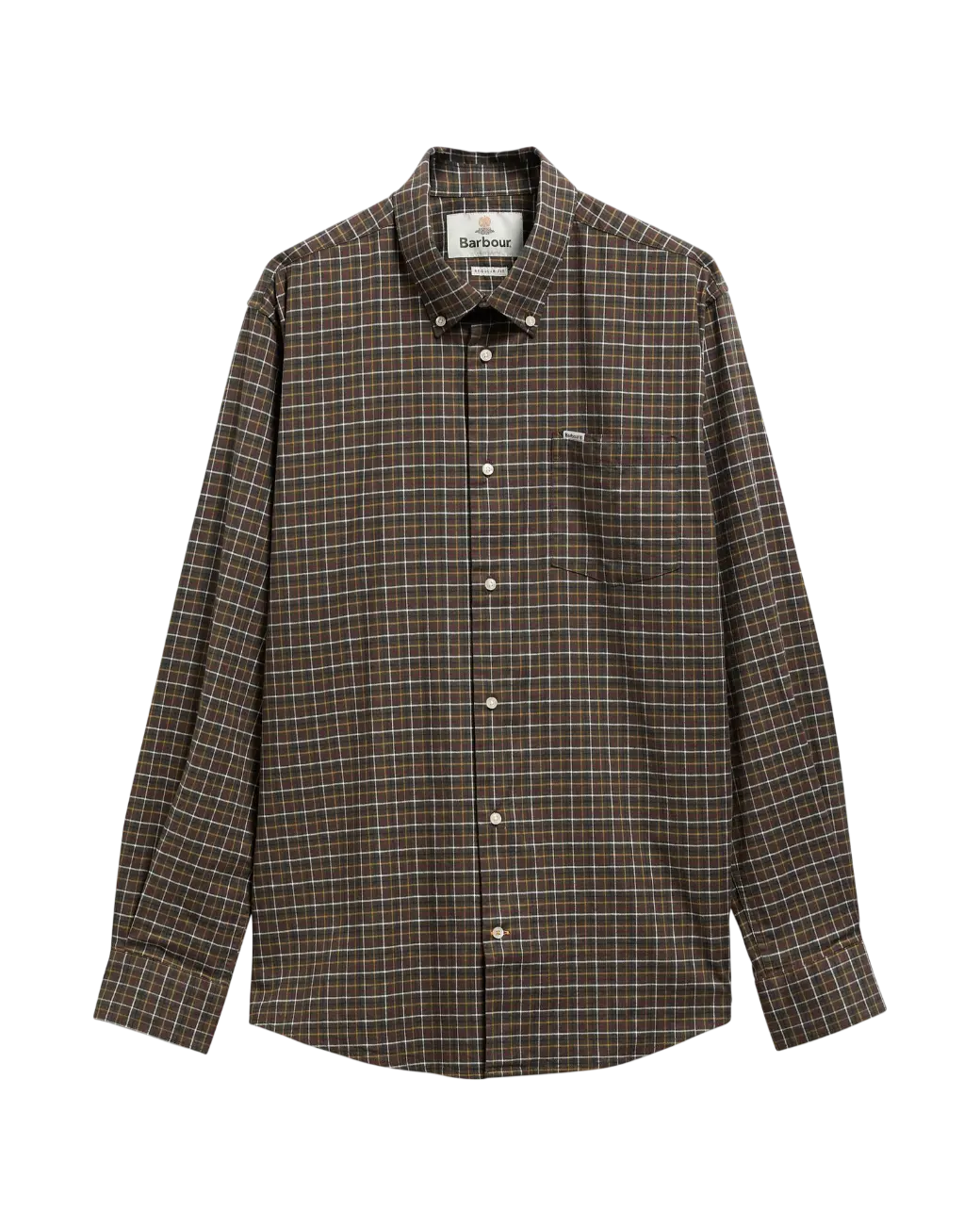 Barbour Alderwood Tattersall Long-Sleeved Shirt Olive-5