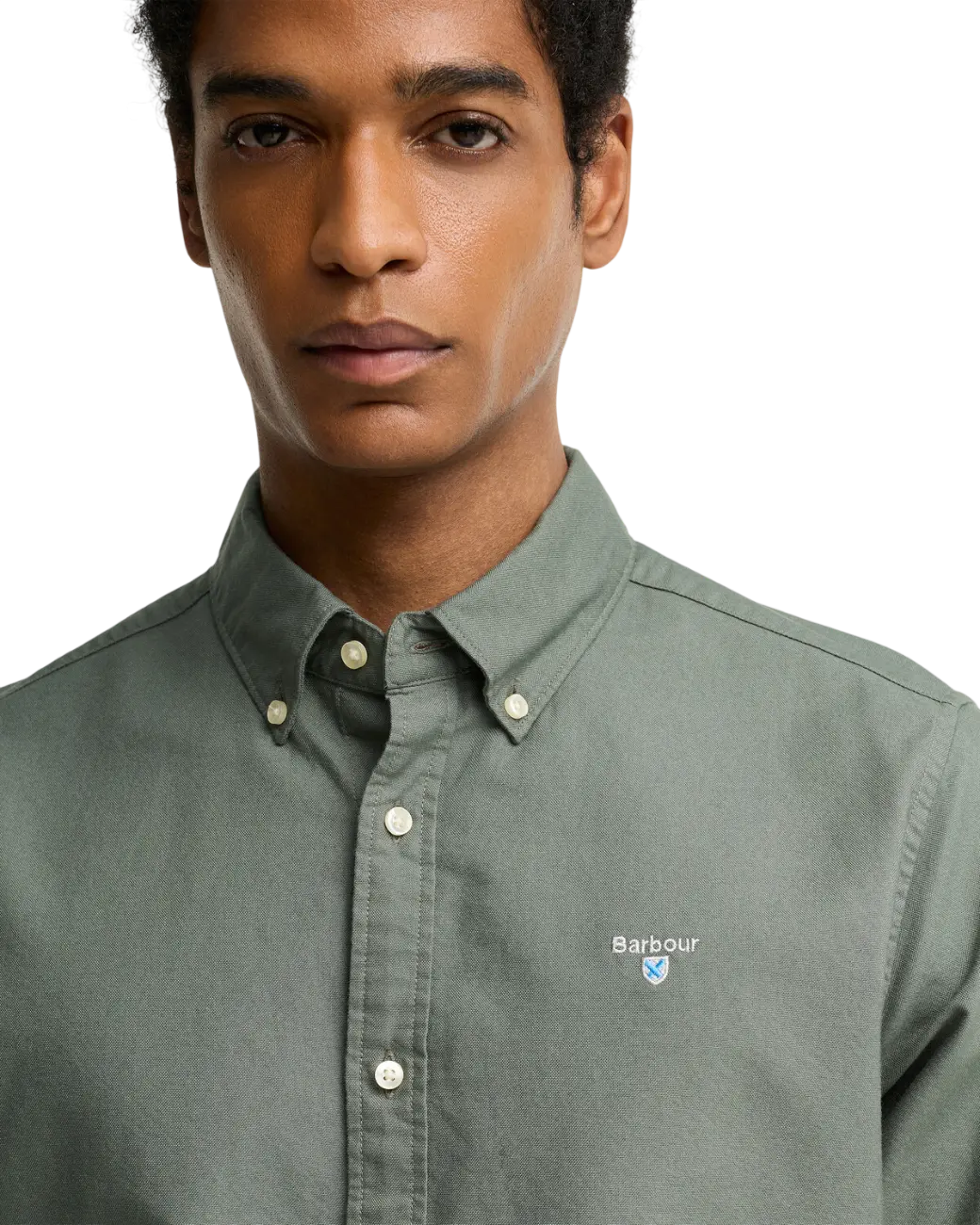 Barbour Oxford Tailored Long-Sleeved Shirt Algave Green-4