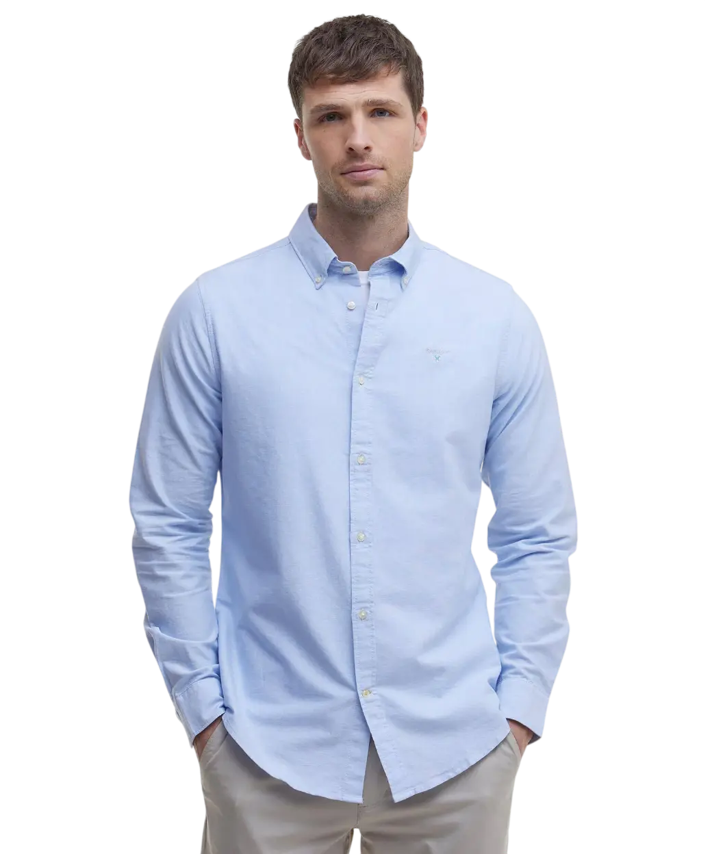 Barbour Oxford Tailored Long-Sleeved Shirt Sky-1