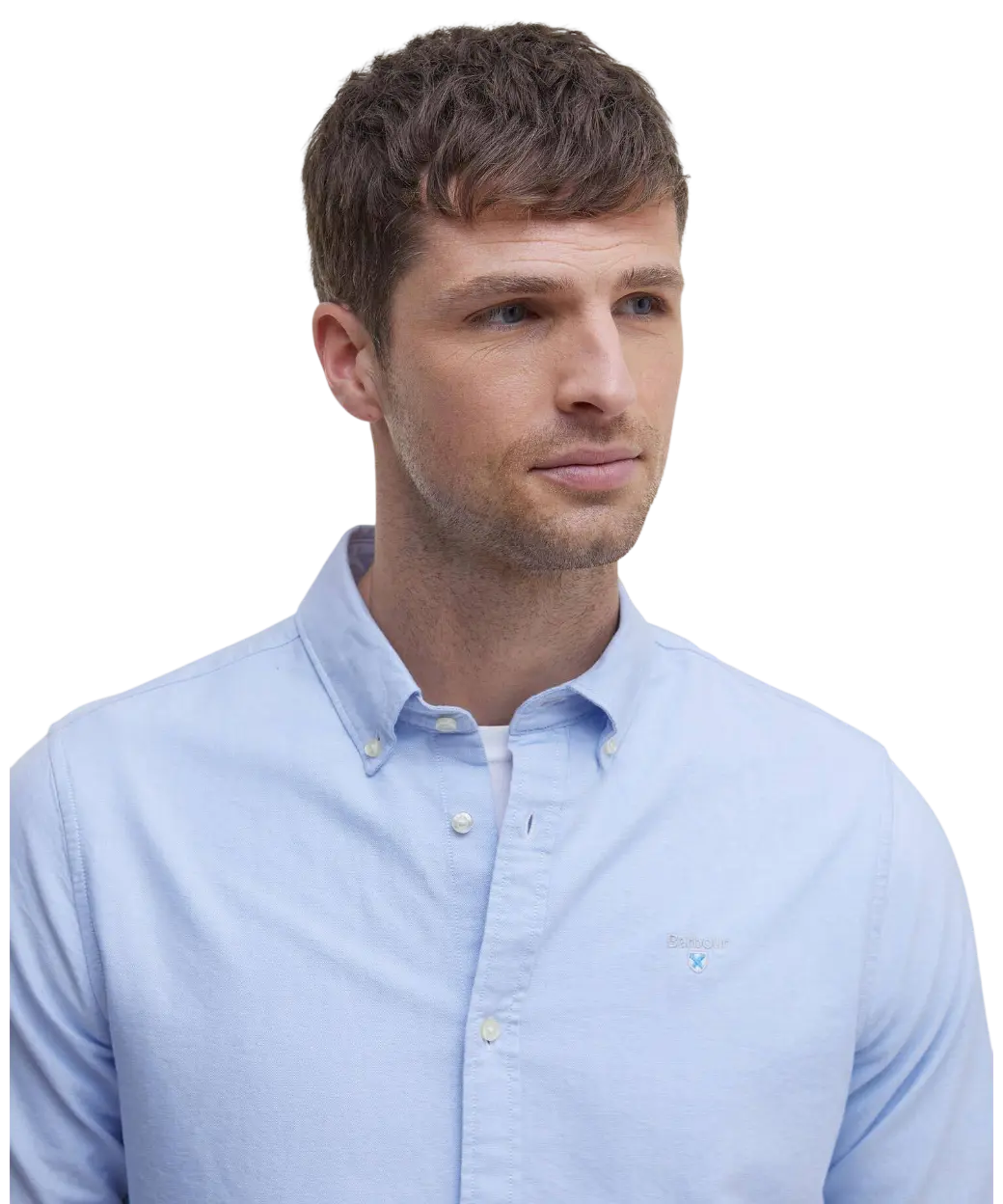 Barbour Oxford Tailored Long-Sleeved Shirt Sky-4