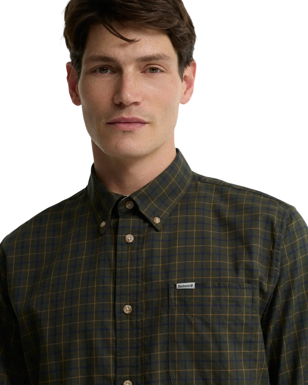 Barbour Bank Regular Long-Sleeved Shirt Olive-3