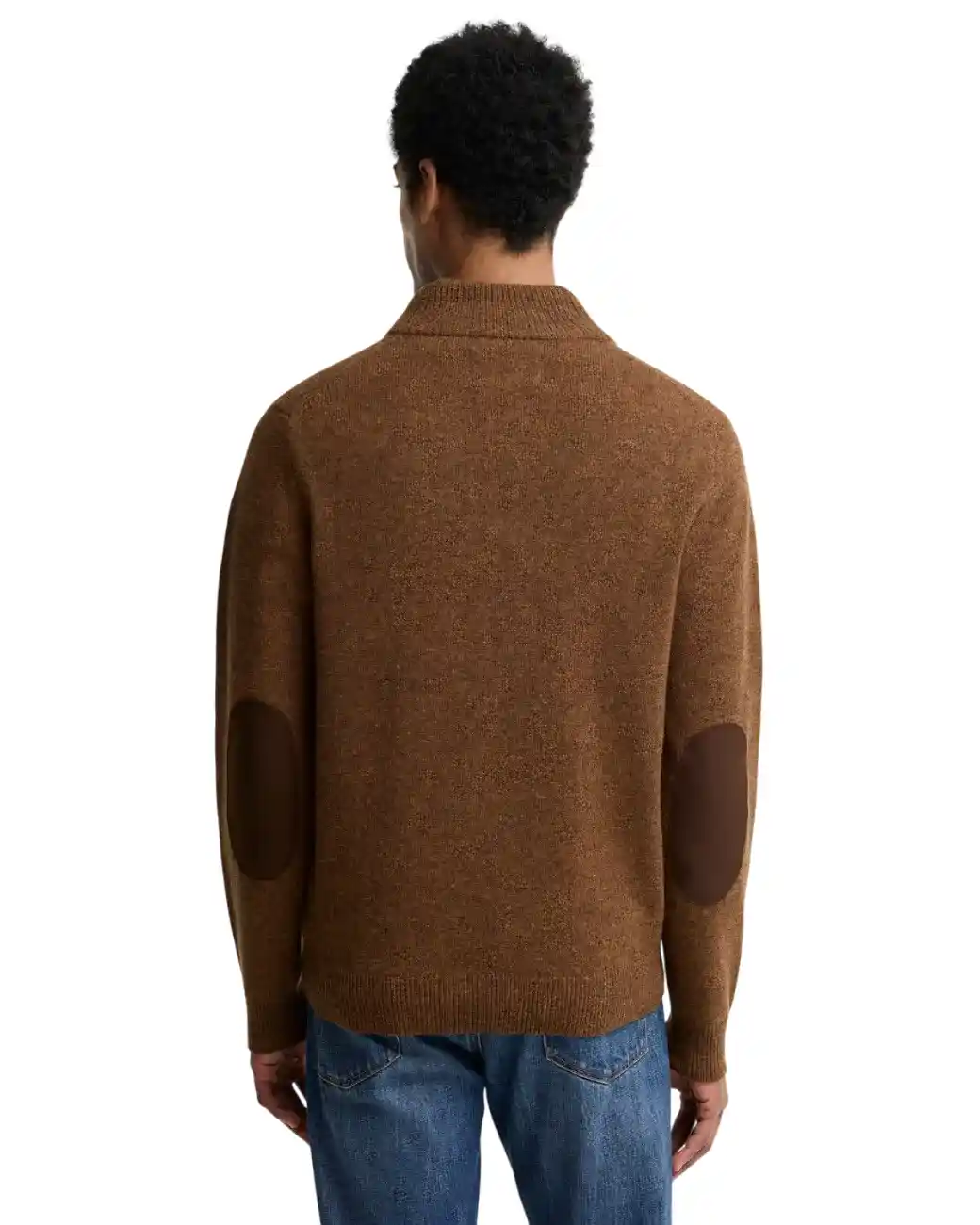 Barbour Essentials Patch Half Zip Knitted Jumper Bracken-3