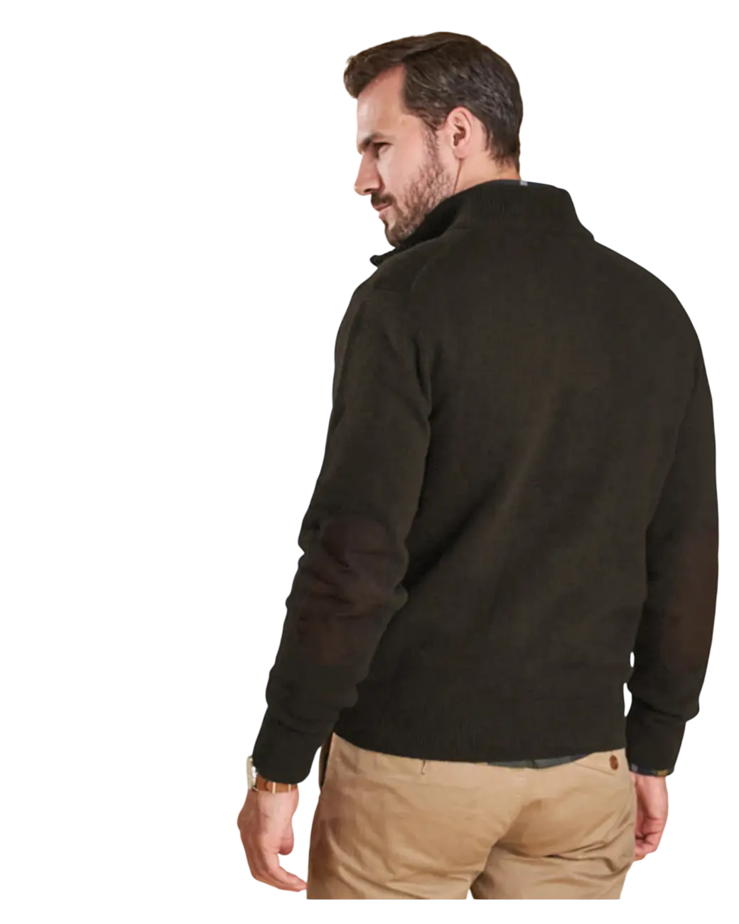 Barbour Essential Patch Half Zip Knitted Jumper Seaweed-3