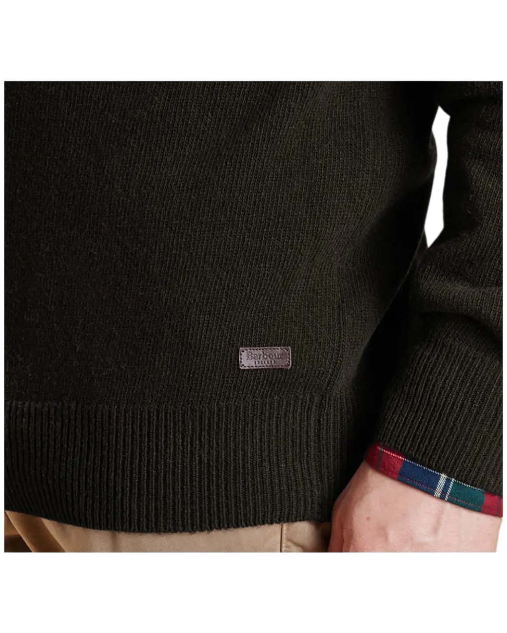 Barbour Essential Patch Half Zip Knitted Jumper Seaweed-5