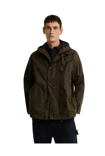 Barbour Re-Engineered Keiss Waxed Parka Beech