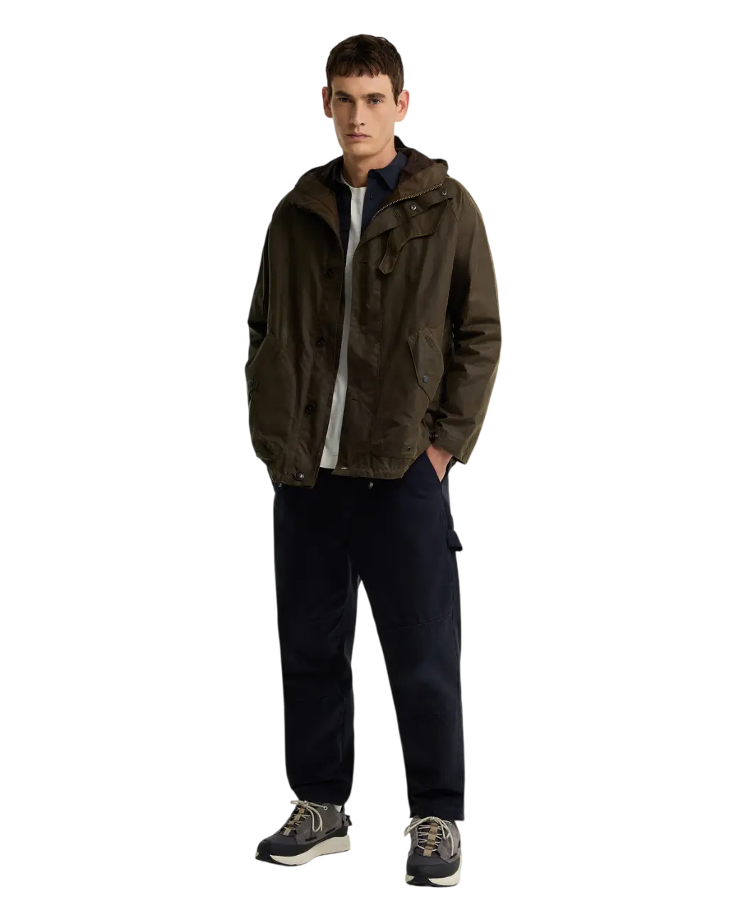 Barbour Re-Engineered Keiss Waxed Parka Beech-2