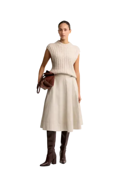 Barbour Harleigh Midi Skirt Washed Birch