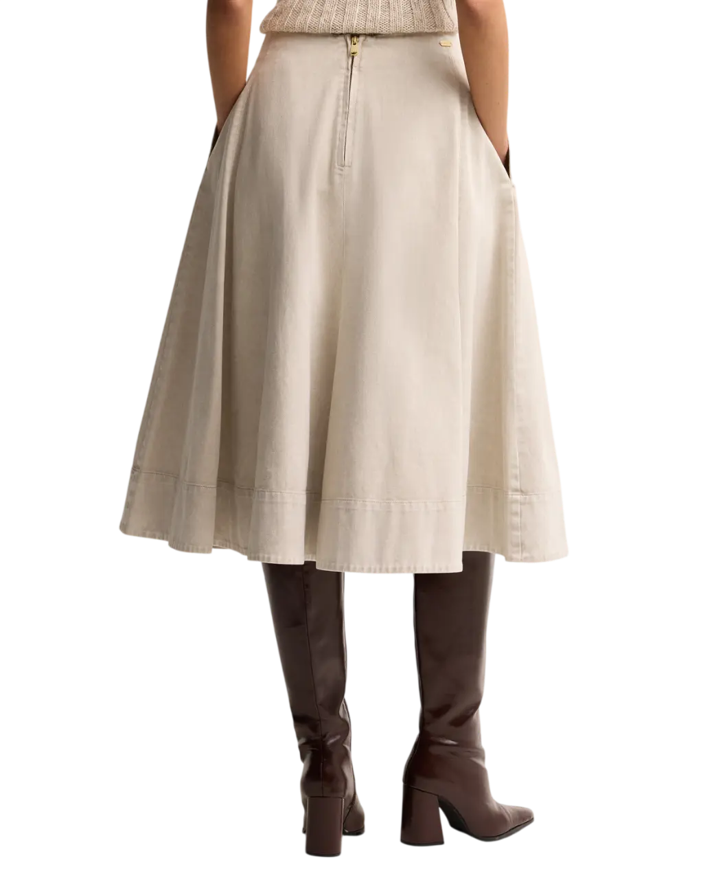 Barbour Harleigh Midi Skirt Washed Birch-3
