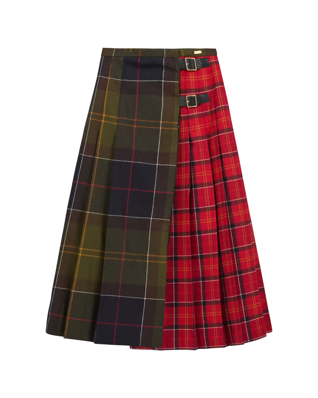 Barbour Marena Tartan Midi Skirt Cardinal Tartan Multi-5