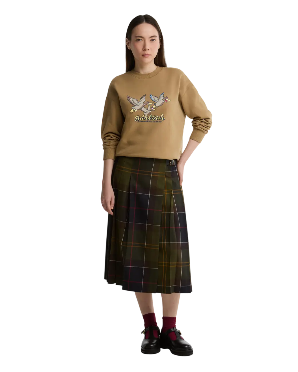 Barbour Marena Tartan Midi Skirt Classic Tartan Multi-1