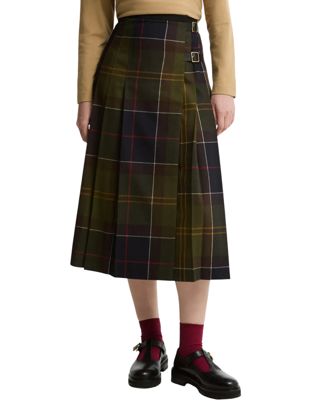 Barbour Marena Tartan Midi Skirt Classic Tartan Multi-2