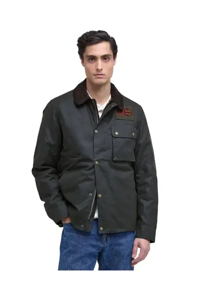 Barbour International Workers Waxed Jacket Sage