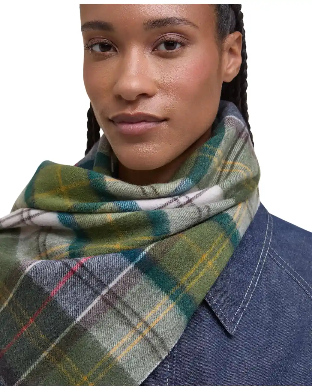 Barbour Serena Tartan Lambswool Scarf Classic/Ancient-6