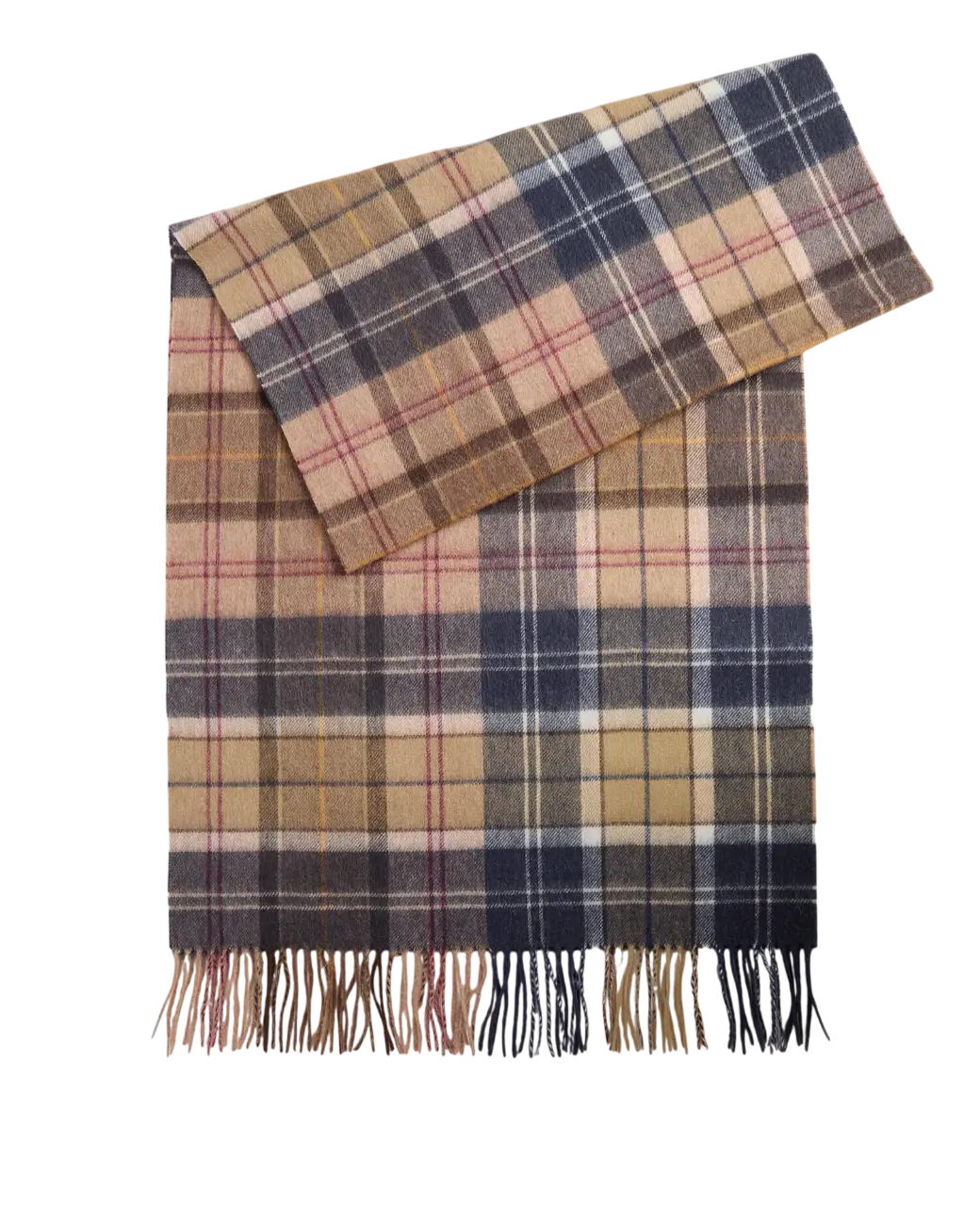 Barbour Serena Tartan Lambswool Scarf Birchwood/Muted Tartan-1