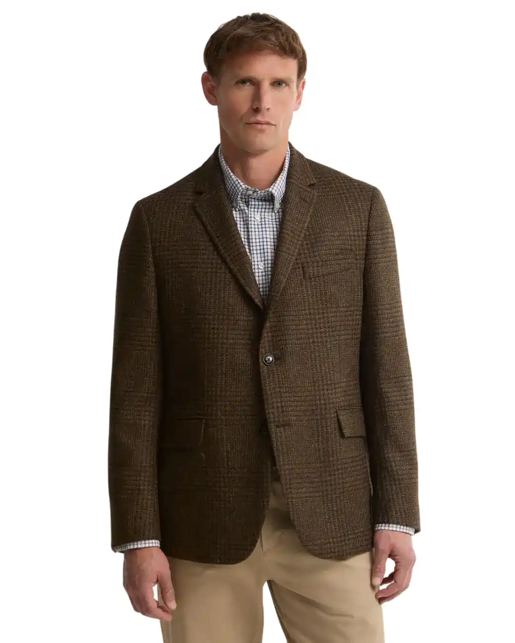 Barbour Bryson Moons Check Blazer Brown-1