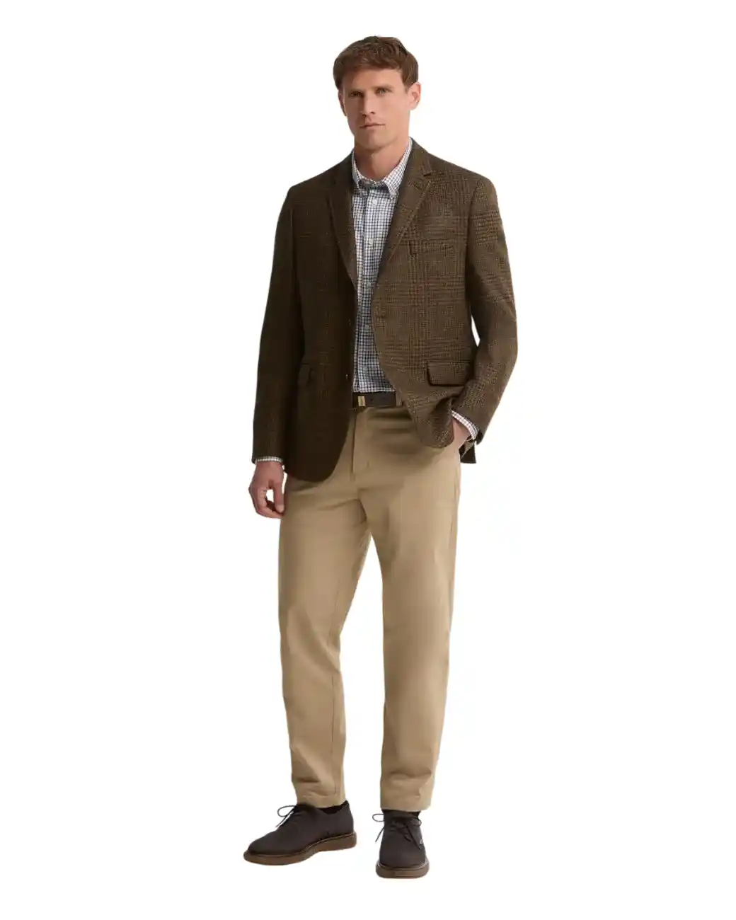 Barbour Bryson Moons Check Blazer Brown-2
