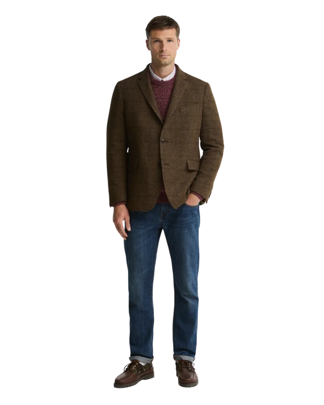 Barbour Gosforth Moons Checked Blazer Brown-2